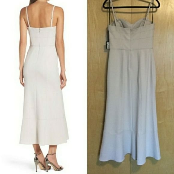 Vera Wang Sans Women's Seamed Midi Formal Dress - Picture 3 of 7
